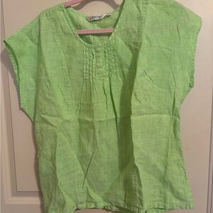 Orvis Light Green Linen Top